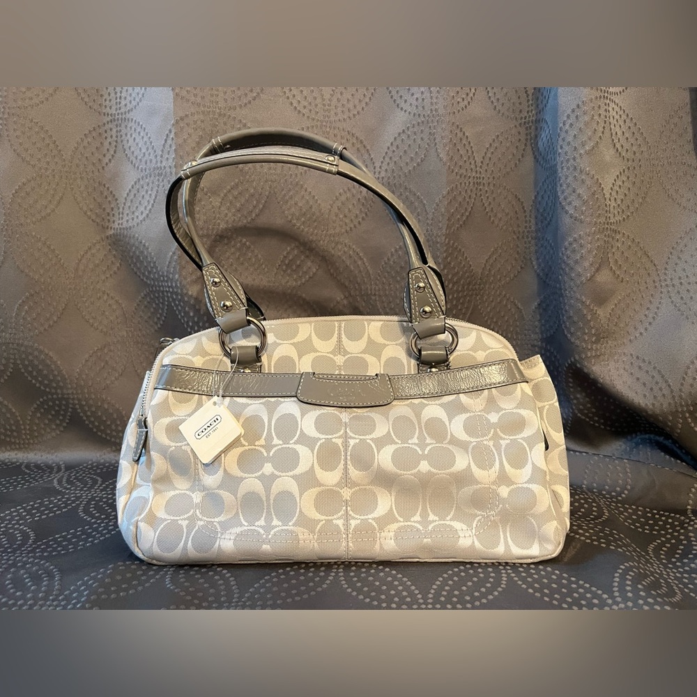 NWT Coach Penelope Signature Jacquard Satchel Shoulder Purse F14695 MSRP $358